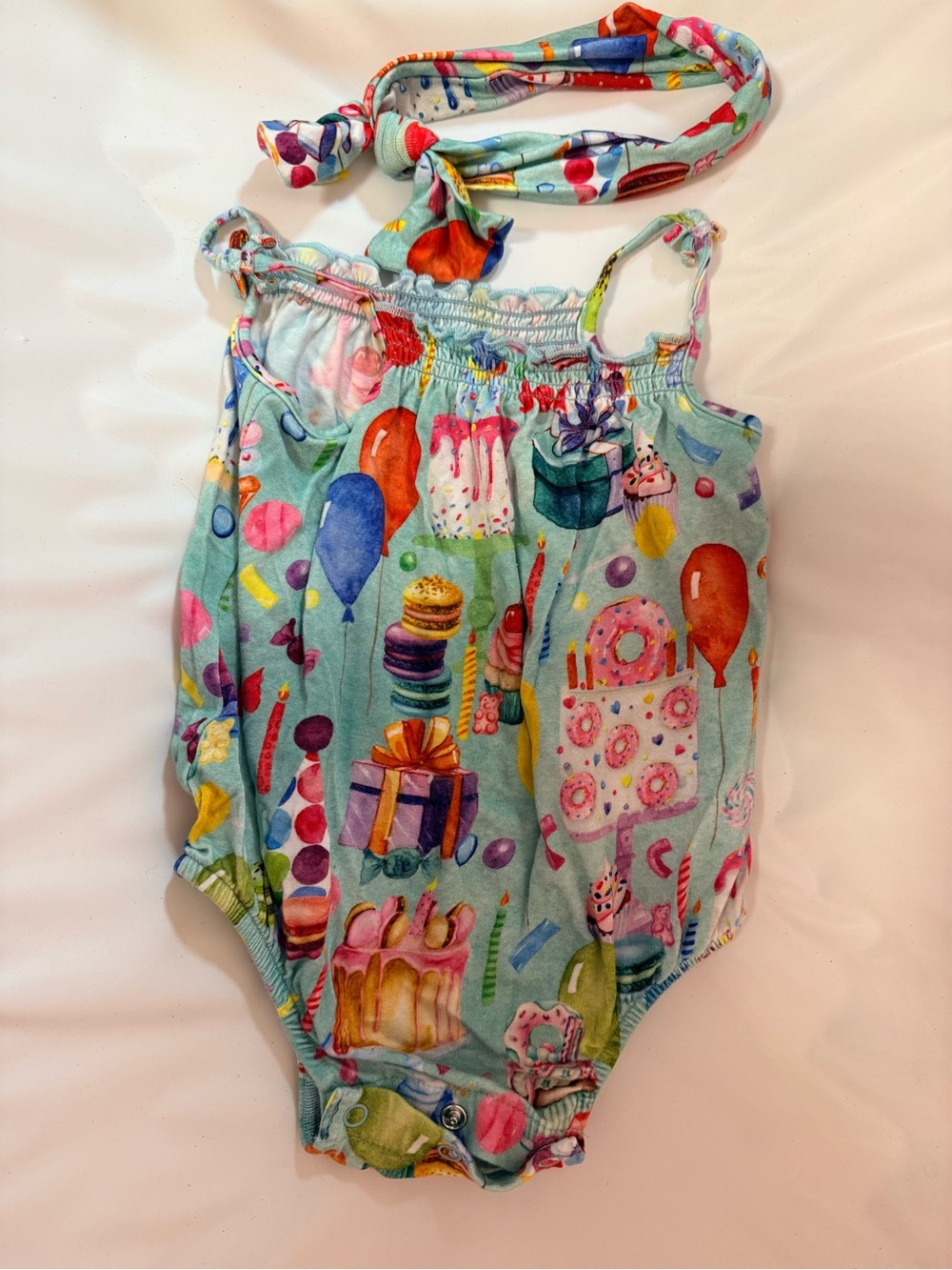 Party Print Baby Romper- PoshPeanut